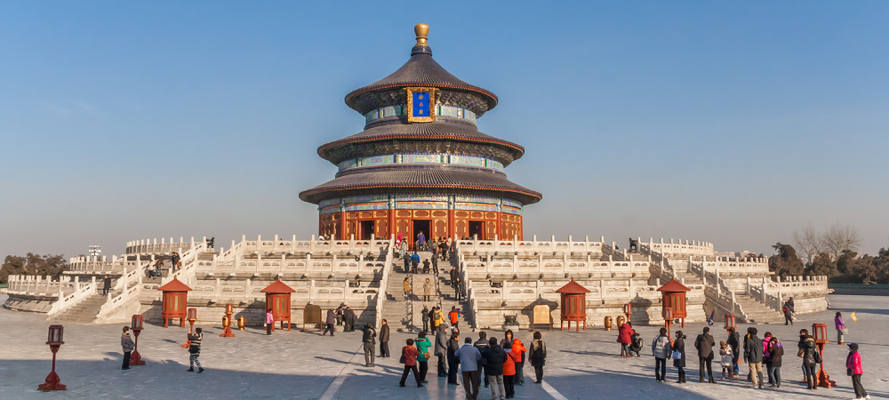 Panorama of the temple of Heaven in Beijing China Tours
