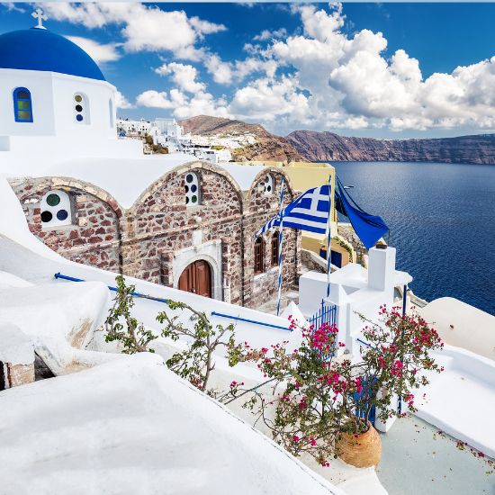 Santorini island in Greece