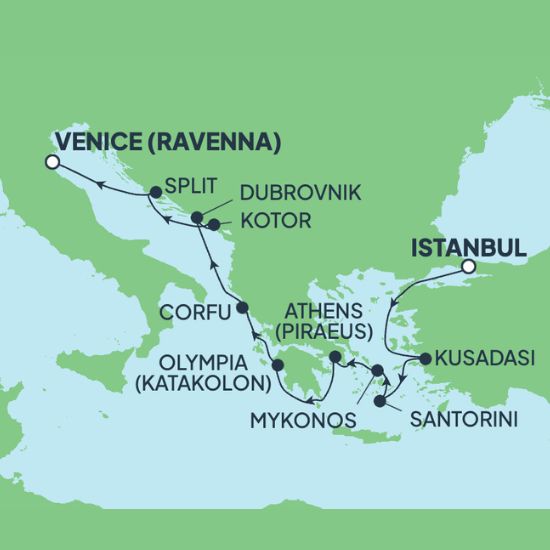 Majestic Mediterranean Cruise Map