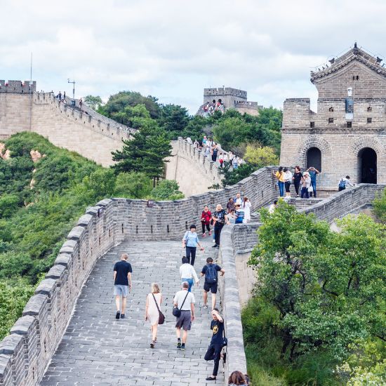Walking the Great Wall near Beijing